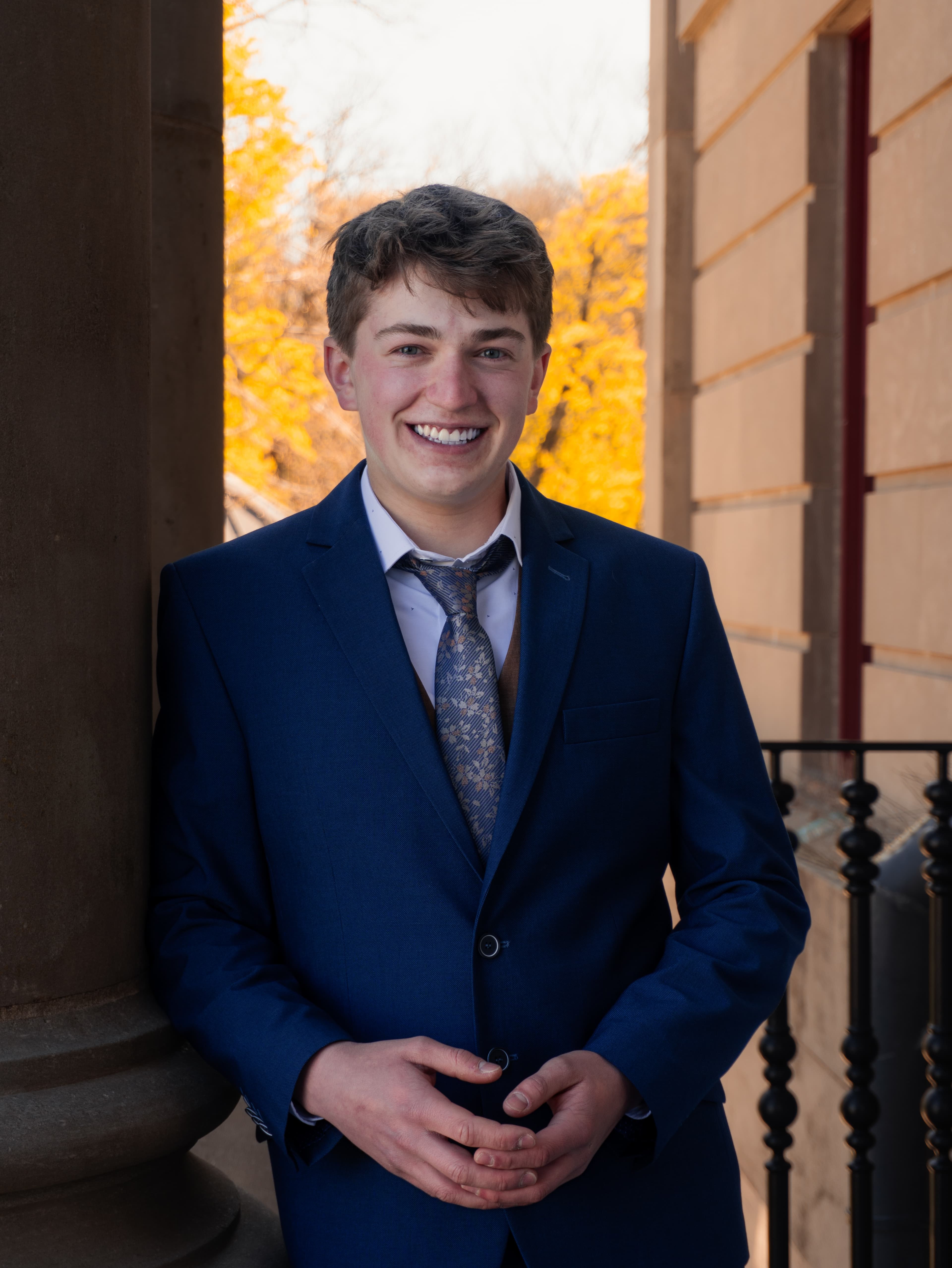 Portrait against a seamless backdrop